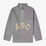 Fear of God Essentials ABC Half Zip Sweatshirt Grey